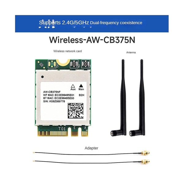 Aw-Cb375Nf ​​Dual Band trådløst netværkskort 2,4G/5Ghz Dual Band Wifi5 Generation trådløst modul