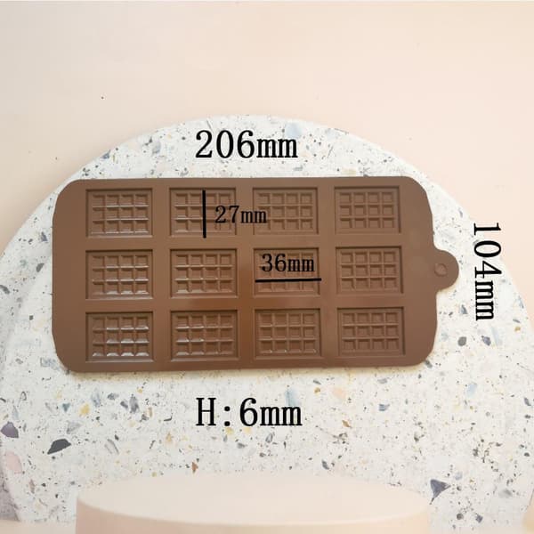 12 vaffel chokolade kiks form kageform is slik silikoneform (2 stk.)