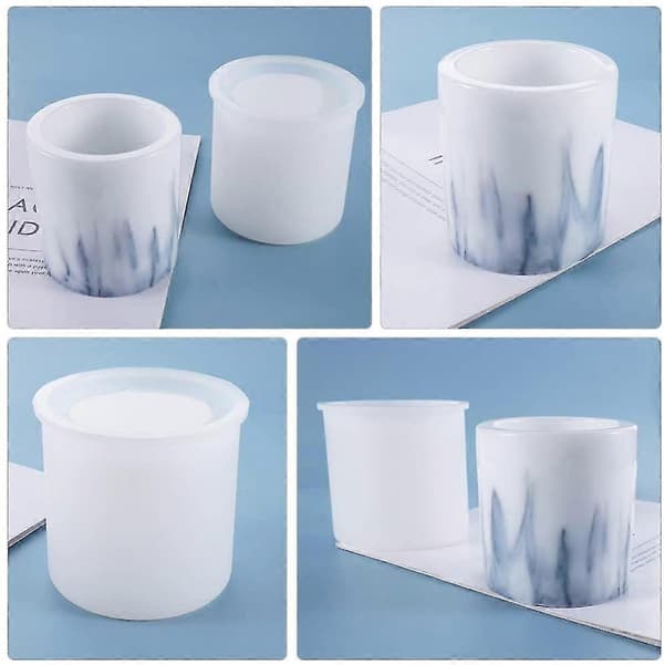 Penholder Silikoneforme Resin Blomsterpotteforme Blyantholder Krystal Epoxy Form
