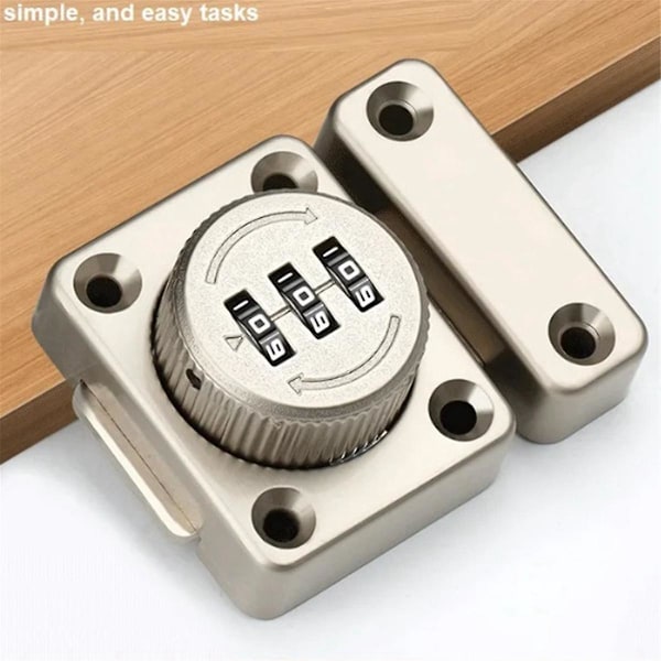 2 kpl PunchingCombination Lock Latch Bolt Latch Oven lukko Haka Liukuoven Lukko Avoin Oven Lukko Huone