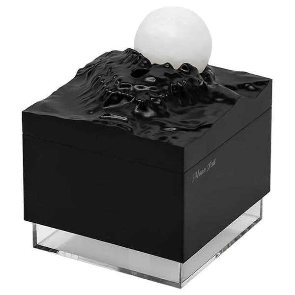 Aroma Diffuser Cool Mist Luftfugter LED Månelampe Æterisk Olie Aroma Diffuser og Natlampe Sort