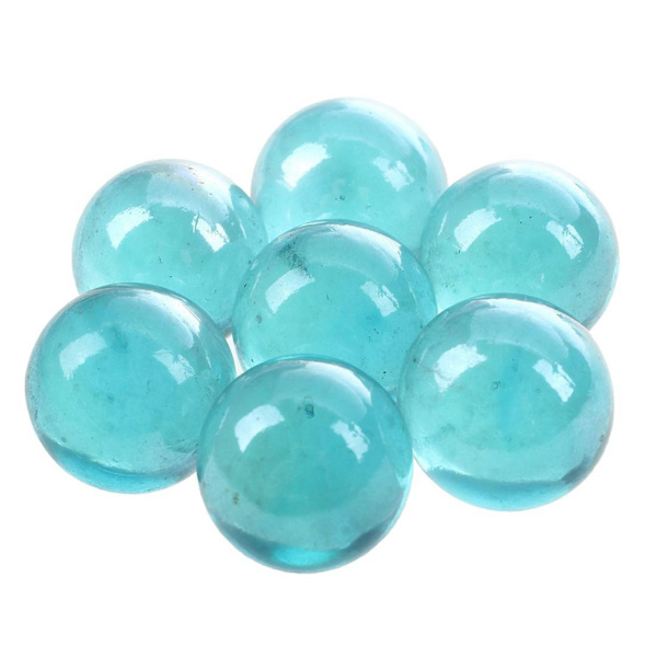 20 st Marmor 16mm Glaskulor Knicker Glaskulor Dekoration Färgade Nuggets Leksak Ljusblå