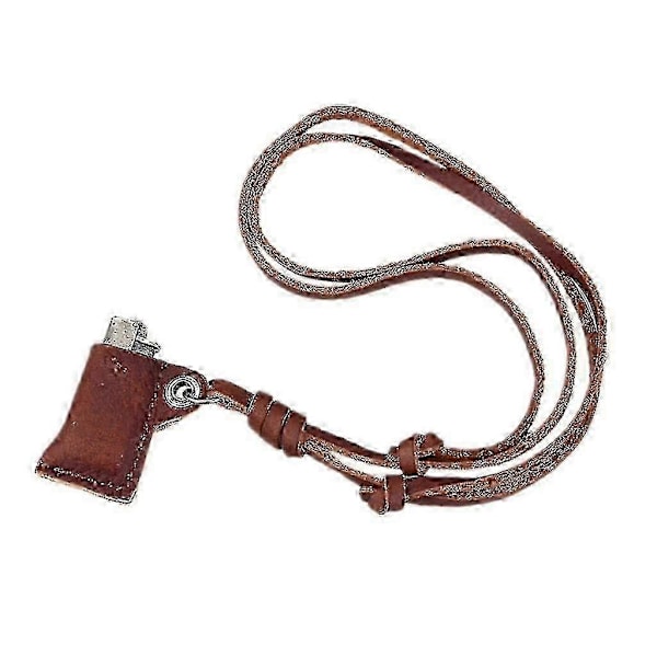2 st Justerbara Unisex Retro Tändare Design Hänge Ko-Läder Halsband Smycken Present