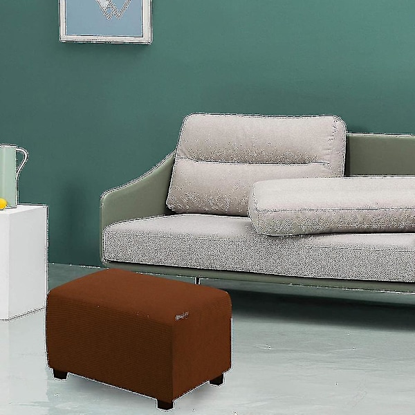 Lettvint Stretch Ottoman Trekk Sammenleggbar Oppbevaringskrakk Møbel