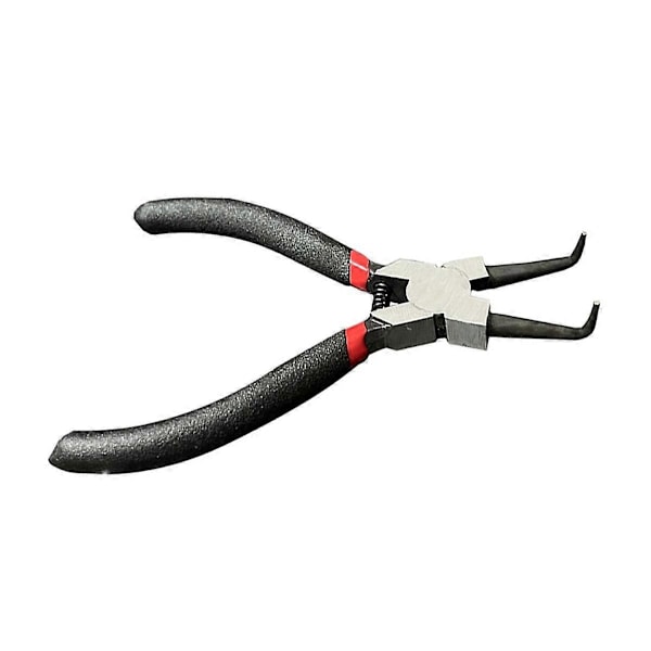 4 st Små Låsringstänger Set Mini Intern & Extern Låsringstång med Raka/Böjda Käftar C Clip Tänger med Fjäder