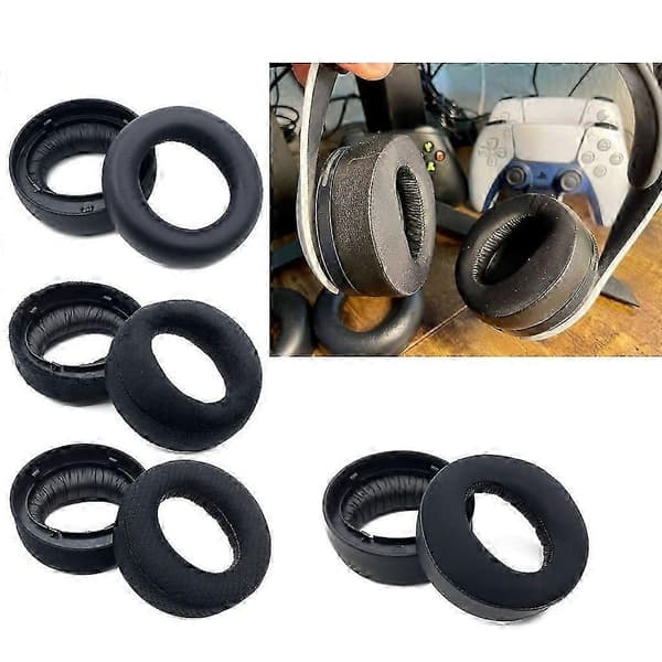1 par svampøreputer for SONY PS5 PlayStation PULSE 3D hodetelefoner erstatning D