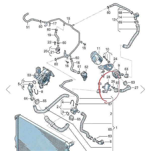 4H0121671D Bilvarme Kontrolventil med Stik til A4 A5 A6 C7 A7 A8 Q5 Golf 7 B8 Solenoidventil 4H0121671B