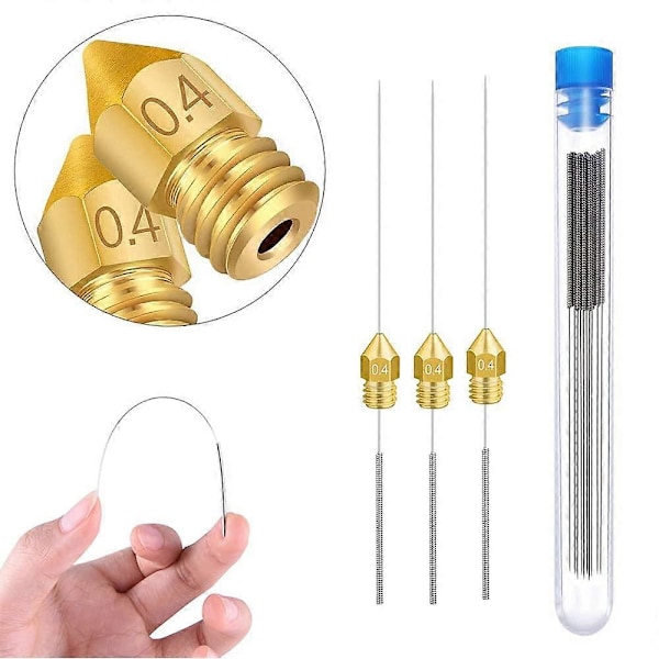 Samlet Hotend Kit til 3/ 3 Pro/CR10 10S Ekstruder Kit 24V 40W med 1 stk. Silikon Dæksel, 5 stk. 0,4 mm
