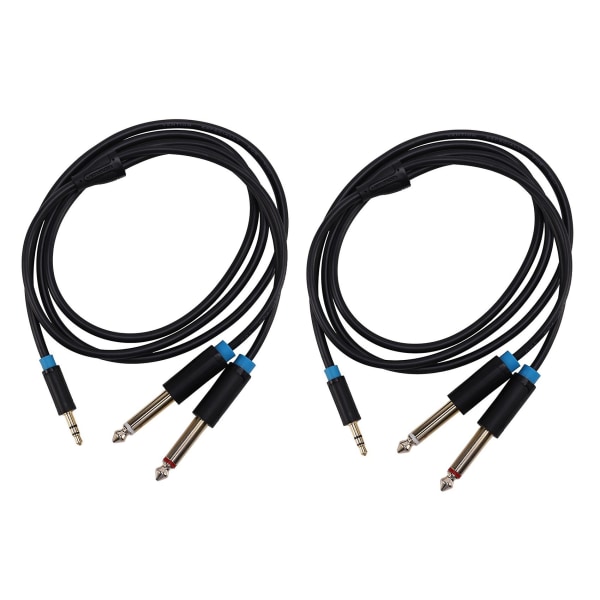 2x 3,5 mm - 6,35 mm Jack-sovitin Audio-kaapeli Sekoittimelle Vahvistimelle Kaiuttimelle 6,5 mm 3,5 Jack Urosjakaja