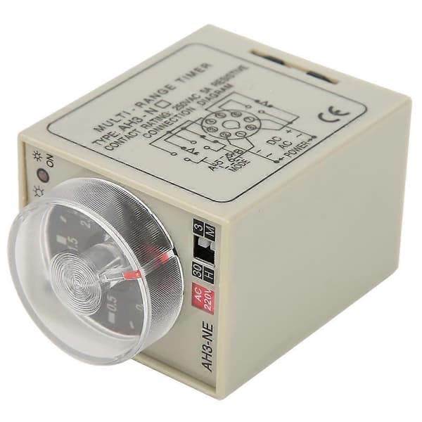 Forsinkelsesrelé Mini Multi Tidsperiode Justerbar A B Dobbel Modus AH3 NE AC220V YEMAA