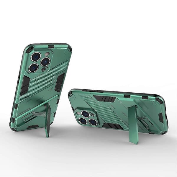 Til iPhone 16 Pro-deksel PC+TPU Støtsikkert telefondeksel med støtte -