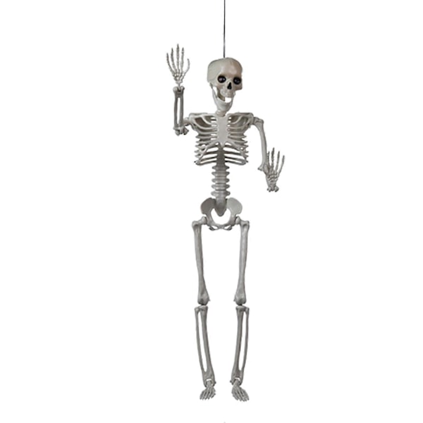 MengXi Realistisk Udseende Siddende Liggende Halloween Dekoration Fuld Krops Skræmmende Gyser Bevægelige Led Halloween Kraniet Skelet til Spøgelseshuse
