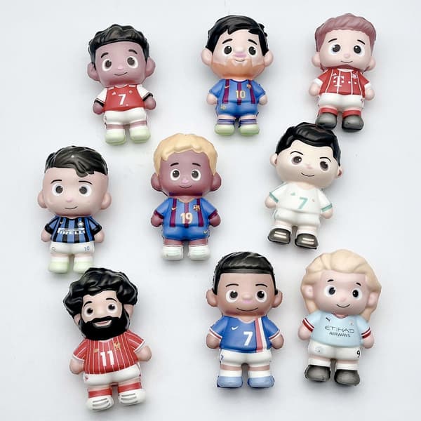 Fotballstjerne Squishy Leker, Tilfeldig 6-pakning Sakte Stigende Stresslindrende Figurer