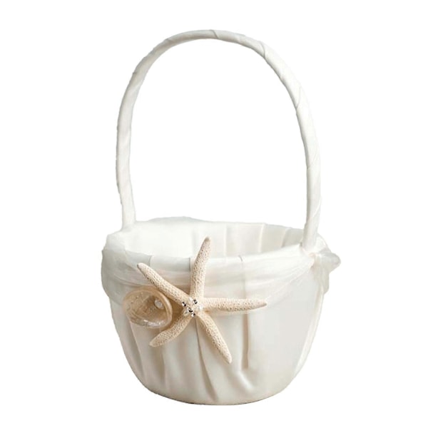 Blomsterkurv Æstetisk Smuk Stof Elegant Blondekant Kurv Dekor Til Bryllup Qinhai Banmo