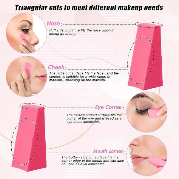 80 stk. Nail Art Makeup Svampe Latex Makeup Skønhedsværktøjer - Style3