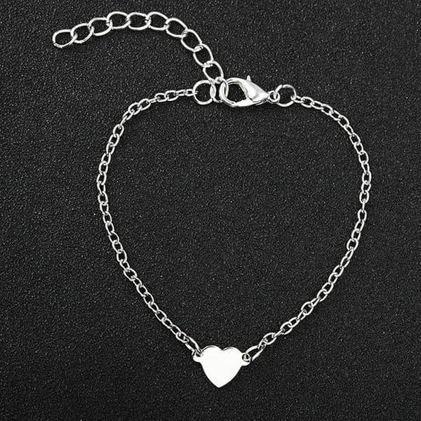 Minimalistisk Armbånd med Hjerteanheng Valentinsdagsgave til Kvinner Menn Jenter Gutter