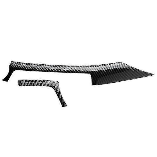 För 3 4-serien F30 F31 F32 F34 2013-2019 Kolfiber Central Instrumentbräda Strip Trim + Vänster Utloppsskydd