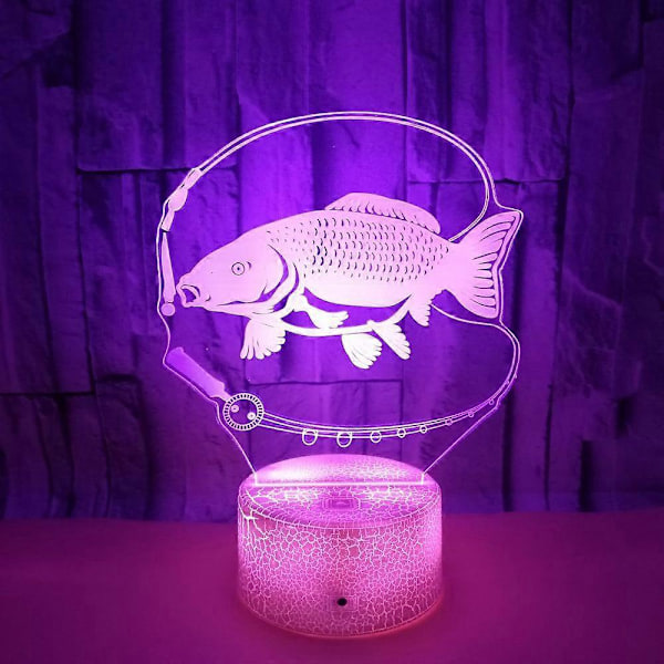 3D Nattlampe med Cyberpunk-kunst og Futuristisk Design, Visuelt Slående, LED-lyskilde, Ideell for Hjemmedekorasjon og Gave (Sprekk)