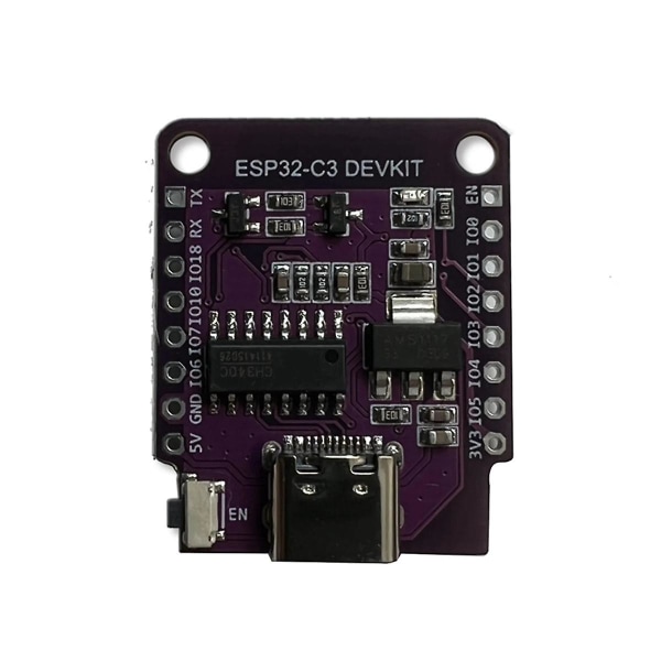 Mini Esp32-c3 kehityskortti on varustettu Esp32-c3-mini-14 -moduulilla, jossa on Wi-Fi, Bluetooth ja Ble5.0