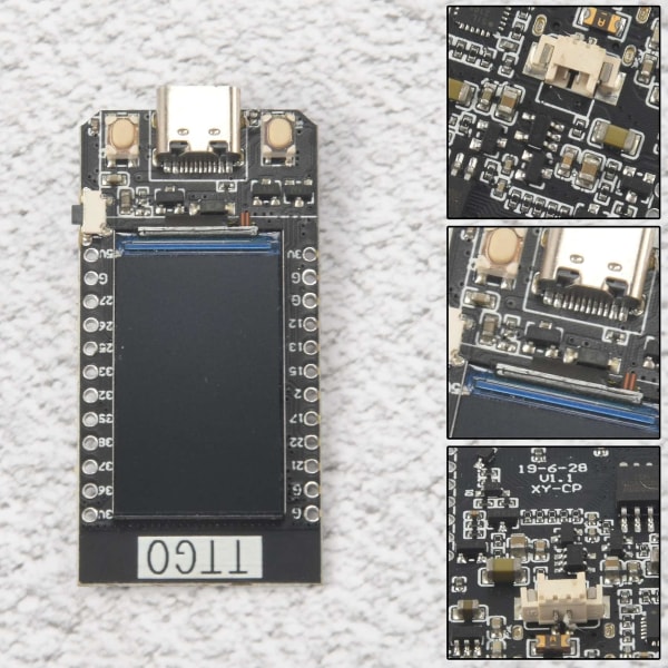 T-skjerm Esp32 Wifi og Bluetooth-modulutviklingskort for 1,14 tommers LCD