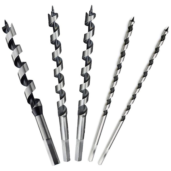 5 stk. 230mm Hex Ekstra Lange Twist Træbor Sæt Træbearbejdning Twist Bor Bit Værktøjssæt 6 8 10 12 14mm