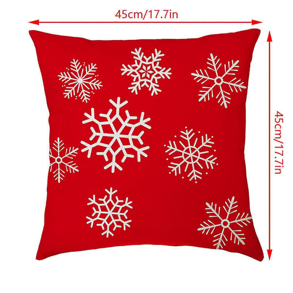 4-pack Kuddfodral God Jul Dekorativa Soffkuddar Bomull Linne