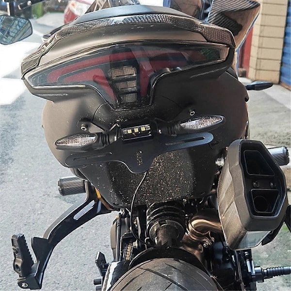 Motorcykel Registreringsskylt Stänkskärm Eliminator Bakre Blinkers Lampa Platta
