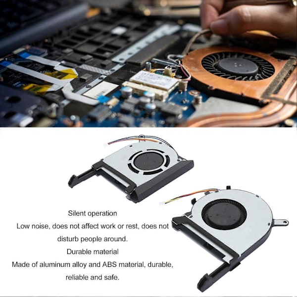 2 stk. Laptop CPU GPU Køleblæser 4-polet Lydløs Effektiv Udskiftning Laptop Køleblæser til TUF Gaming A15 FA506 IV FA506IU FA506IH FX506IU FX506LH Lapt
