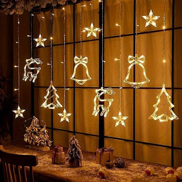 Orlite Varma LED Ljusslinga - Perfekt för Jul, Bröllop & Utomhusdekoration | Inkluderar Gran, Klocka, Älg & Stjärndesign | Batteri/USB-driven