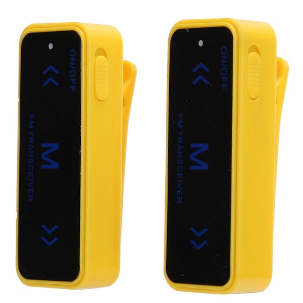 Bærbare Walkie Talkies for Barn Lang Rekkevidde 2-veis Radioer Walky Talky Leker med LanyardGul