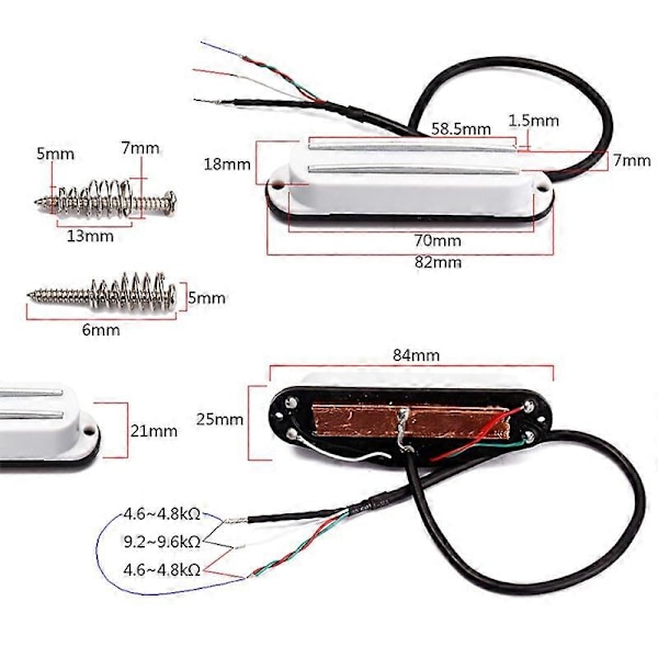 Elektrisk Gitarr Dubbel Spolad Magnetisk Dubbel Rails Humbucker Elektrisk Gitarr Pickup