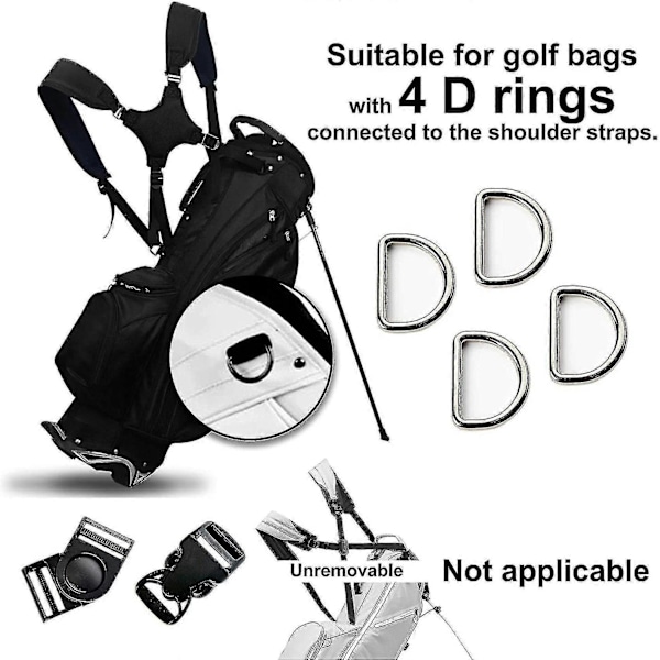 Bärbar Golf Axelrem Golfbag Rem Bekväm Axelrem -T