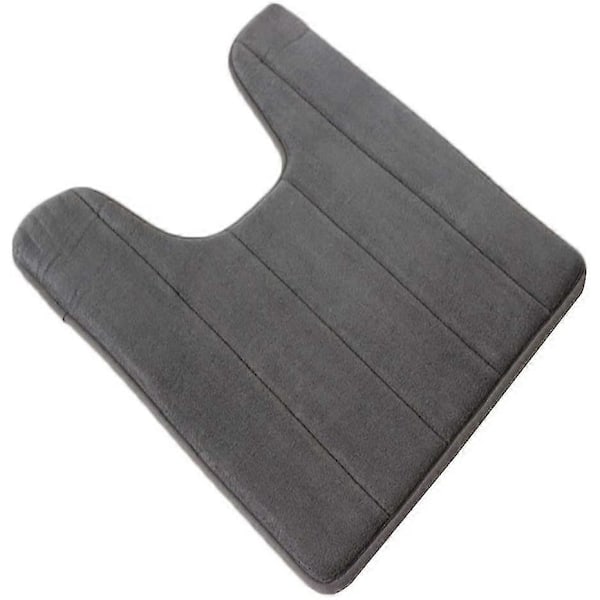 1 st Halkfri Absorberande Badrumsmatta, Toalettmatta i Memory Foam U-formad, Halkfri Absorberande Tjock Mjuk Tvättbar Badrumsmatta Mjuk Och Bekväm