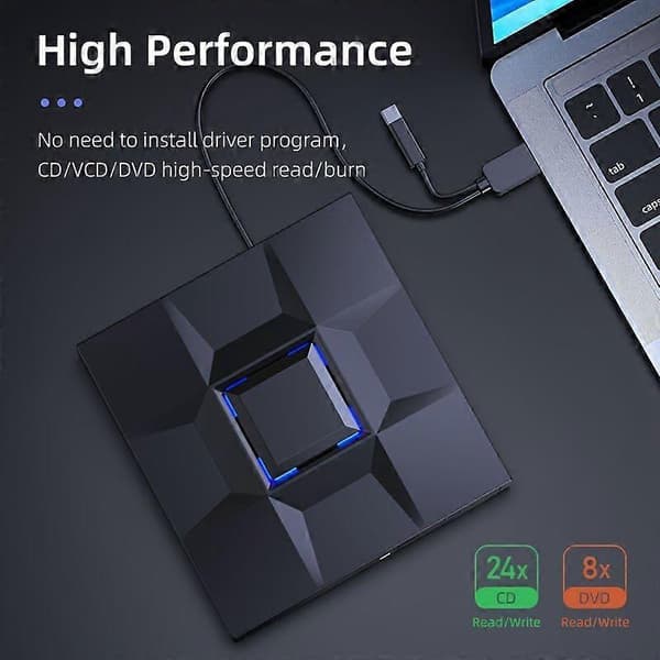 USB 3.0 ekstern optisk drev til CD/DVD