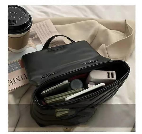 Crossbody-väskor för kvinnor - justerbar rem - svart