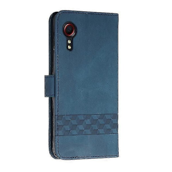 Til Samsung Galaxy Xcover 5 Kubisk Hudfornemmelse Flip Læder Telefon Cover