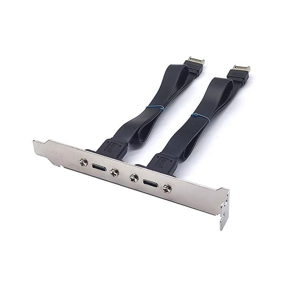 USB 3.1 Frontpanel-Header Typ E Hane till Typ C Hona Kontakt Moderkorts Utbyggnadskabel Trans