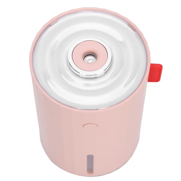 J637 Mini Skrivbordsluftfuktare Portabel Luftrenande Diffuser med Nattlampa Rosa