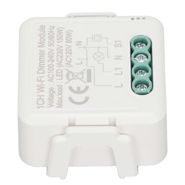 WiFi Smart Dimmer Brytermodul Andre Vei Bryter Mobiltelefon APP Kontroll Kompatibel for GoogleWiFi