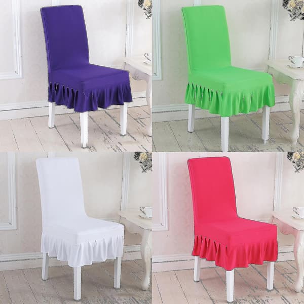 Vikbart Stolsöverdrag Dammtätt Polyester Köksstolsöverdrag Skydd För Hushåll (färg: kungsblå)