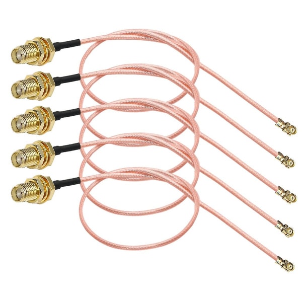 5 stk Sma Stikkabel Hun til Ufl/u.fl/ipx/ipex Rf eller Ingen Stik Coax Adapter Samling Rg17