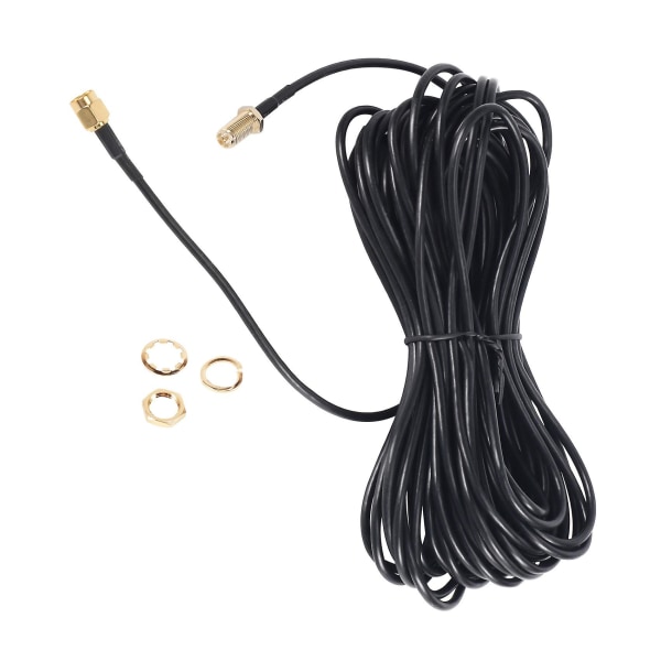 RP - SMA Male to female Wifi antenna connector Extension Cable black 10 M