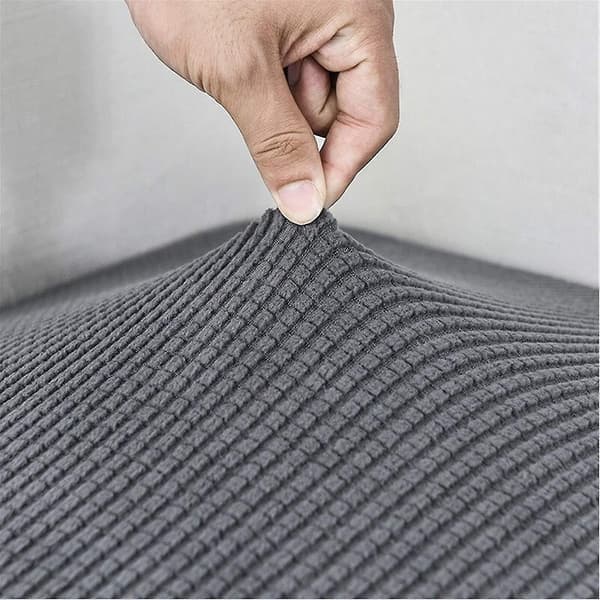 Stretch Kuddeöverdrag Jacquard Soffa Kudde Soff Sittdyna Överdrag Sofföverdrag Dammskydd Möbelskydd (1-sits, Vit)