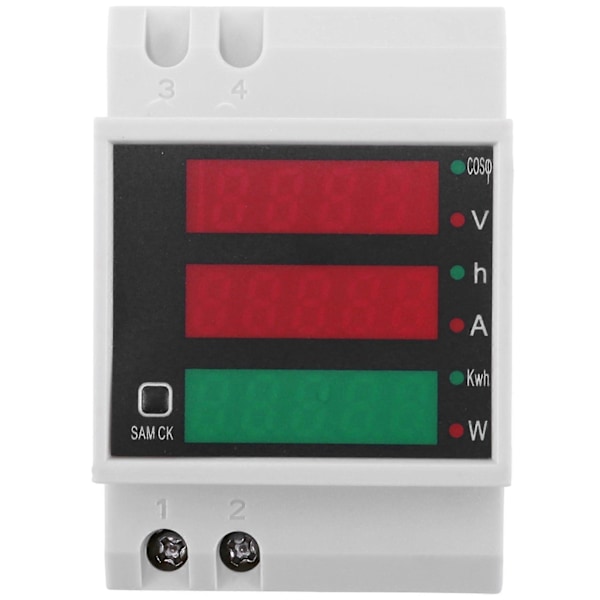 AC 200-450V effektmätare DIN-skena typ digital display ammeter voltmeter