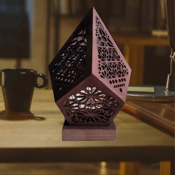 MengXi Retro Projektionslys - Elegant Trægulvlampe i Smuk Kegleform til Børneværelset