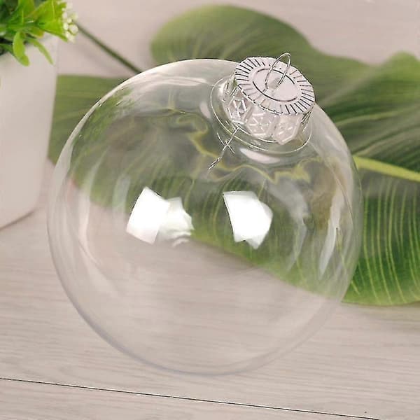 Transparente Julekugler i Plastik, Klar DIY Hængende Kuglepynt, Julepynt