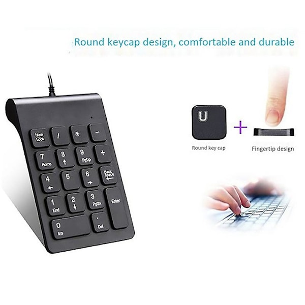 Mini USB Trådløst Numerisk Tastatur Numpad 18 Taster Digitalt Tastatur For Regnskap Teller Bærbar PC Windows