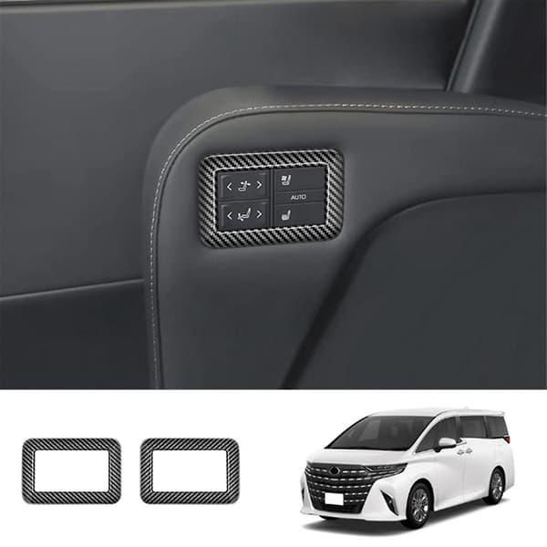 För Alphard/Vellfire 40-serien 2023+ Bil Mittensätes Kontrollpanel Trim Ram Dekal Kolfiber
