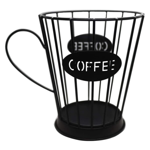 Pods pidike Kahvikapselit Säilytyskori Keittiötason säilytystelineet espressokapseleille (pienet) -Musta