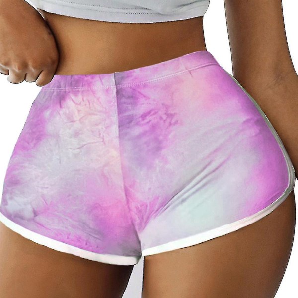 Bestselger Sommershorts Kvinner Undertøy Bunn Tie-dye Print Hotpants Sexy Skinny Shorts med høy midje Trange sportsshorts